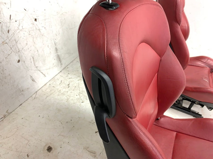 BMW E46 M3 Coupe Imola Red Nappa Leather Manual & Heated Interior Seat & Door Panel Set