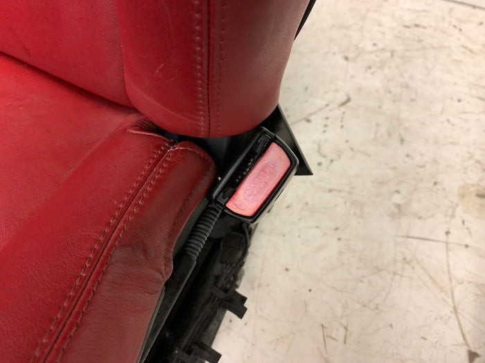 BMW E46 M3 Coupe Imola Red Nappa Leather Manual & Heated Interior Seat & Door Panel Set