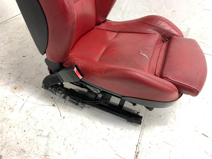 BMW E46 M3 Coupe Imola Red Nappa Leather Manual & Heated Interior Seat & Door Panel Set