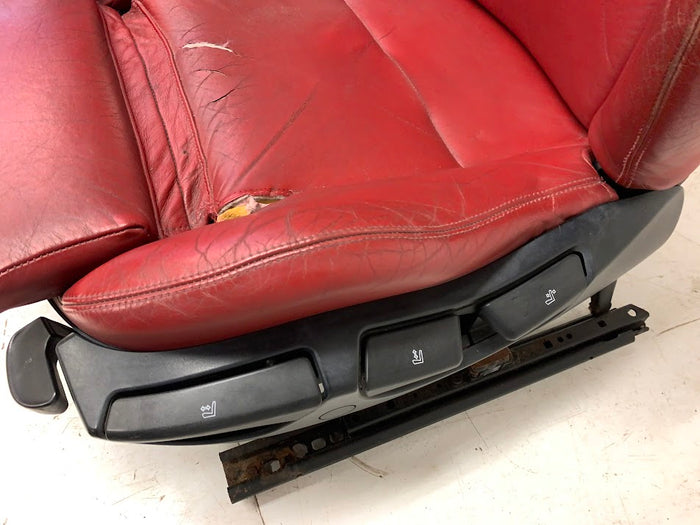 BMW E46 M3 Coupe Imola Red Nappa Leather Manual & Heated Interior Seat & Door Panel Set