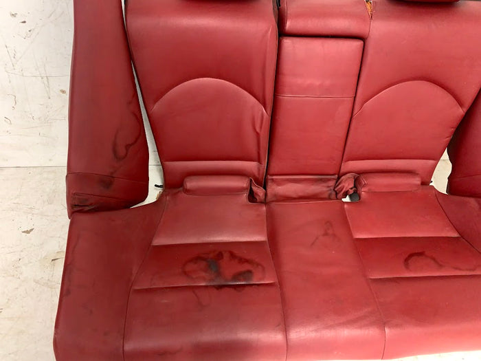 BMW E46 M3 Coupe Imola Red Nappa Leather Manual & Heated Interior Seat & Door Panel Set