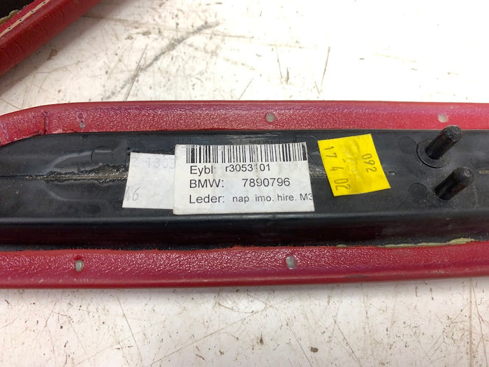 BMW E46 M3 Coupe Imola Red Nappa Leather Manual & Heated Interior Seat & Door Panel Set
