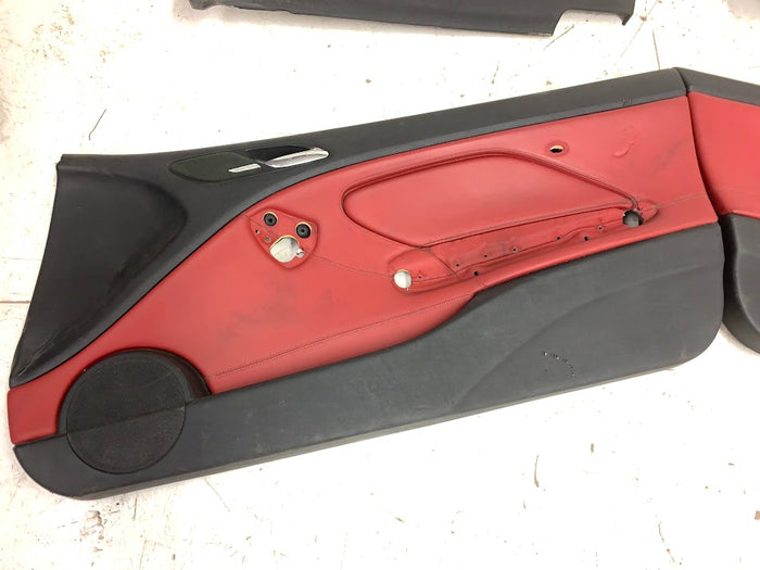 BMW E46 M3 Coupe Imola Red Nappa Leather Manual & Heated Interior Seat & Door Panel Set