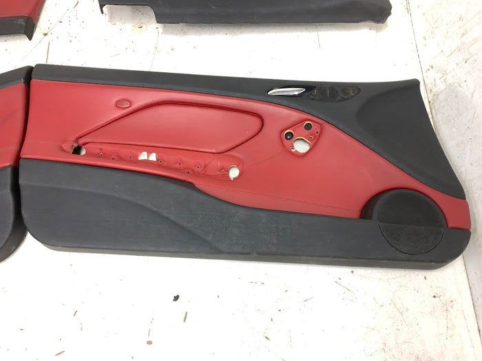 BMW E46 M3 Coupe Imola Red Nappa Leather Manual & Heated Interior Seat & Door Panel Set