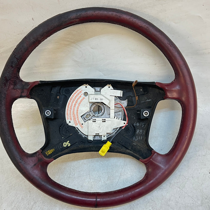 BMW Z3 Early Model 4 Spoke Steering Wheel Tanin Red 32341092038 *DAMAGED*