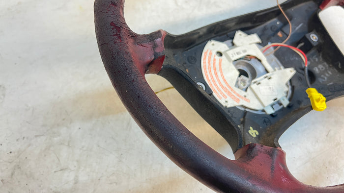 BMW Z3 Early Model 4 Spoke Steering Wheel Tanin Red 32341092038 *DAMAGED*