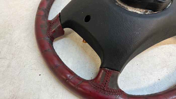 BMW Z3 Early Model 4 Spoke Steering Wheel Tanin Red 32341092038 *DAMAGED*