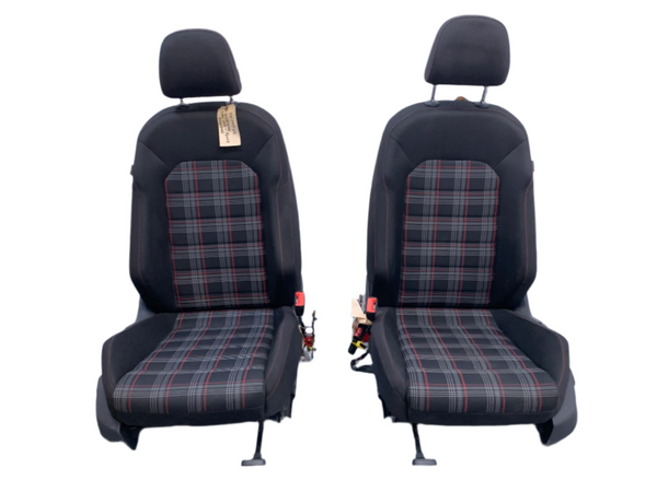 Volkswagen MK7/5G GTI Left/Right Front Plaid Cloth Seats