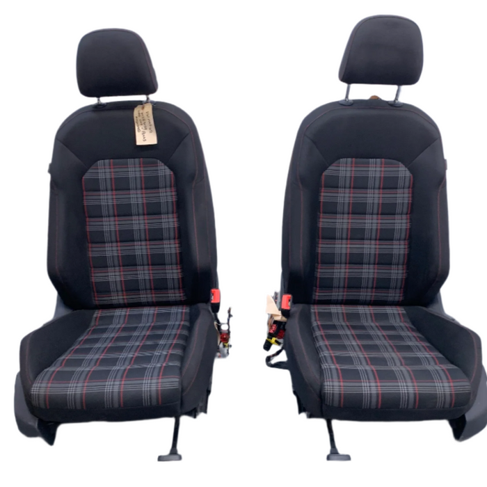 Volkswagen MK7/5G GTI Left/Right Front Plaid Cloth Seats