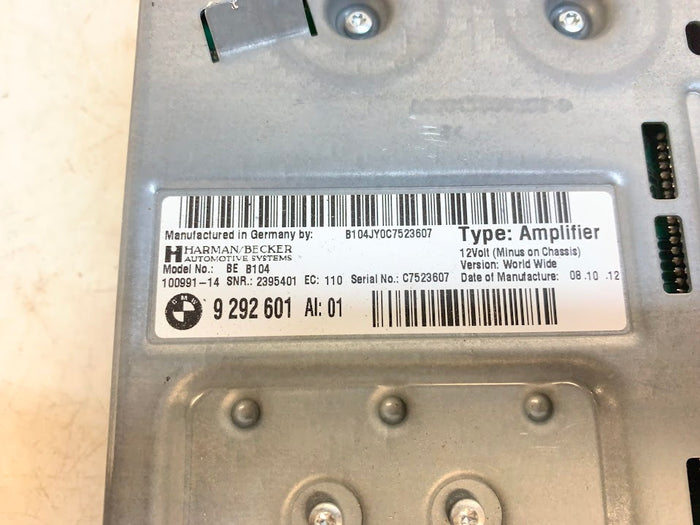 BMW F30 F31 F32 F33 F34 F36 3 & 4 Series Pre-LCI Harman Kardon Amplifier 9292601