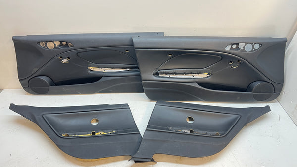 BMW E46 M3 BLACK NAPPA LEATHER DOOR CARD SET