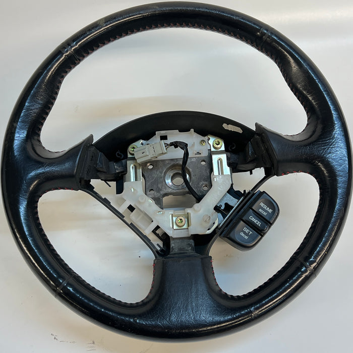 Honda EP3 Civic SiR Steering Wheel Black & Red Stitching w/ Cruise Control 78501-S6M-A91ZC