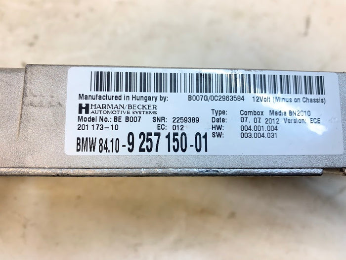 BMW F30 3 Series Bluetooth Media Combox Module 9257150