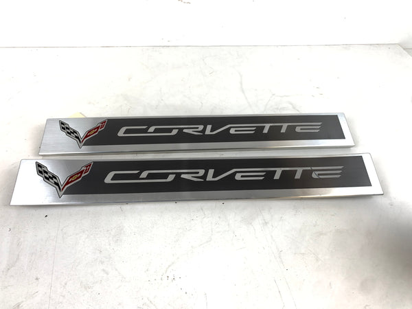 2015 Chevrolet Corvette C7 Door Sill Scuff Entry Trim Pair Set 22789326