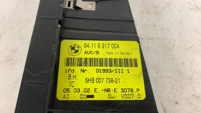 BMW E46 330ci 328ci 325ci 323ci HVAC Climate Control Panel Buttons 6917004