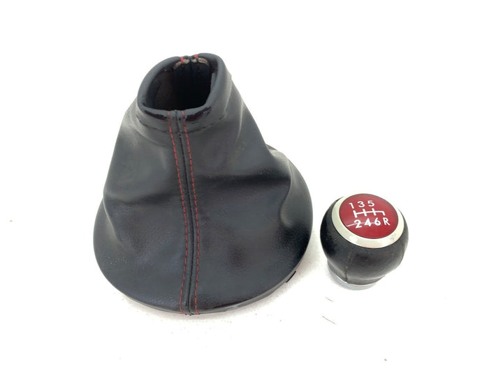 Subaru VA WRX STI Manual Transmission Shifter Knob & Black Leather Shift Boot *DAMAGED*