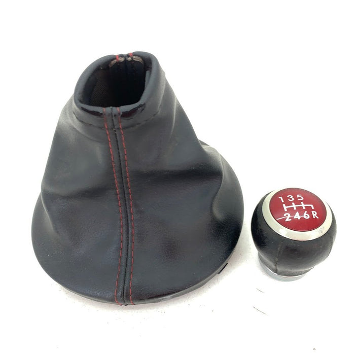 Subaru VA WRX STI Manual Transmission Shifter Knob & Black Leather Shift Boot *DAMAGED*