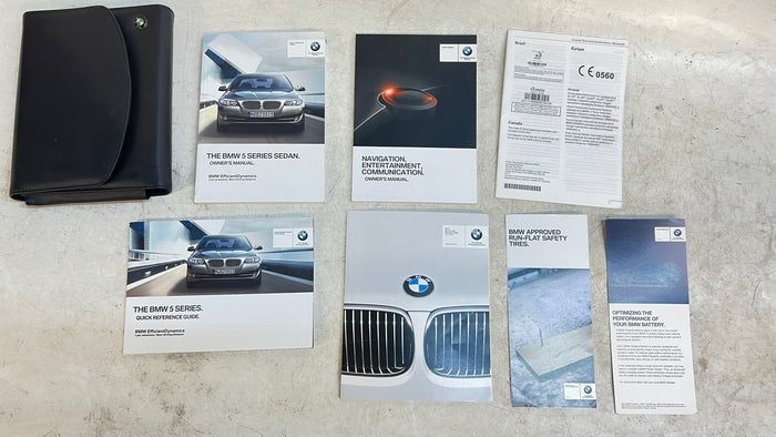 BMW F10 5 SERIES OWNERS MANUAL SET & LEATHER CASE 2903008
