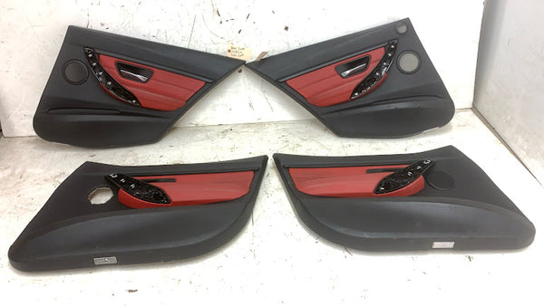 BMW F30 F31 3 Series Coral Red Interior Door Panel/Card Set *NOTE*
