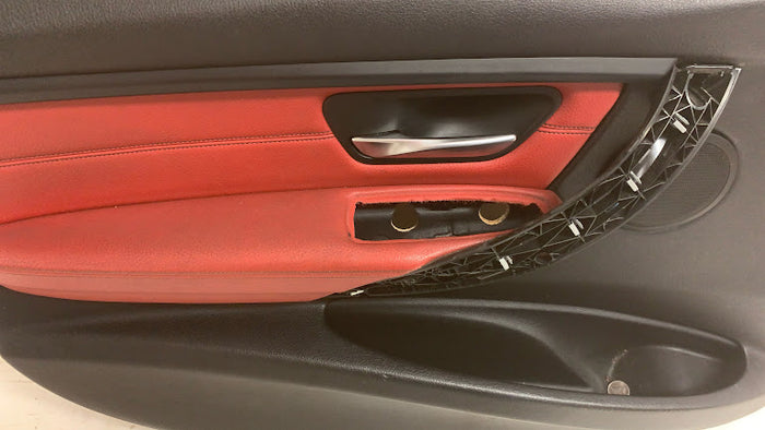 BMW F30 F31 3 Series Coral Red Interior Door Panel/Card Set *NOTE*