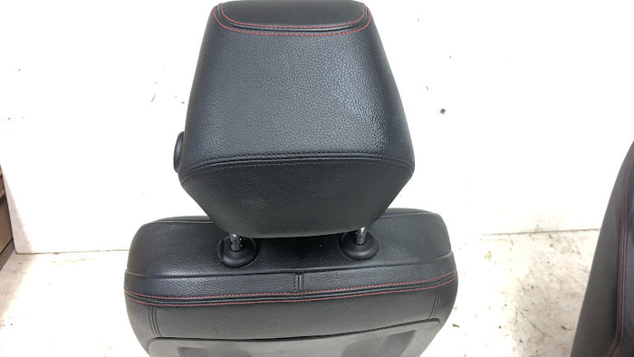 BMW F30 F31 3 Series Black Leather Front Sport Seats W/Red Accents