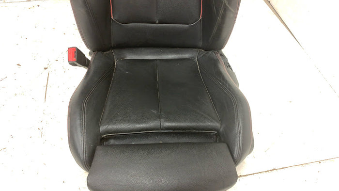 BMW F30 F31 3 Series Black Leather Front Sport Seats W/Red Accents