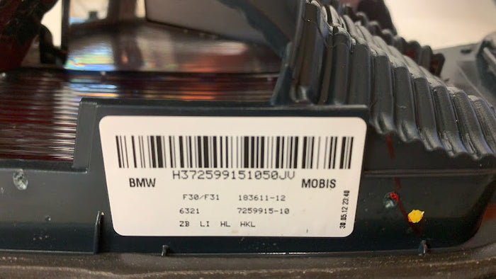 BMW F30 F31 3 Series/F80 M3 Pre-LCI Left/Driver Side Inner Trunk Tail Light 7259915 *DAMAGED*
