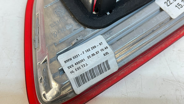BMW E92 M3 335i 328i Pre-LCI Left Inner Trunk Tail Light 63217162299