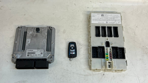 BMW F30 328dx N47 DME/ECU W/ FEM & Key Set 8594895/61356824384