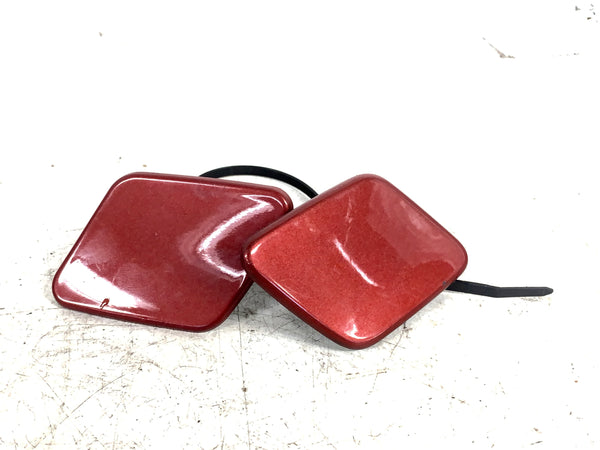BMW E82 E88 135i 128i M Sport Front Bumper Headlight Washer Trim Covers Set Sedona Red Metallic (A79) 61677837431/61677837432 *DAMAGED*