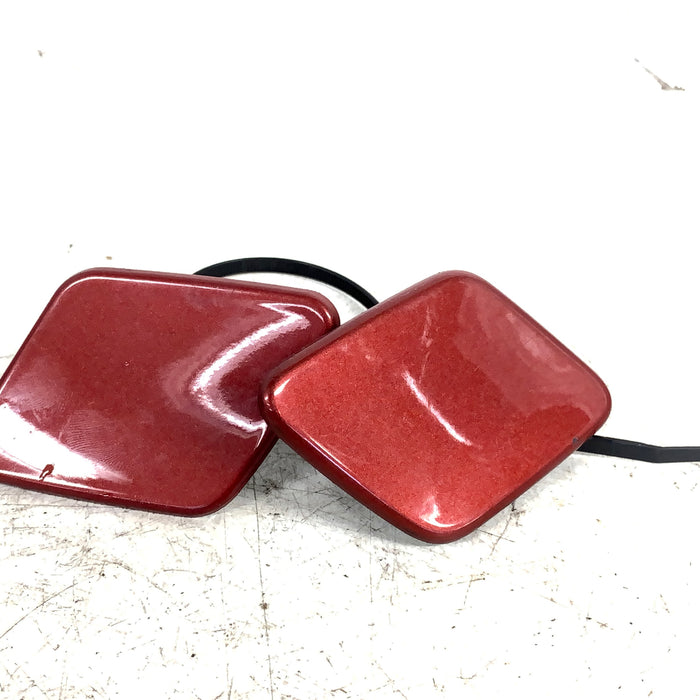 BMW E82 E88 135i 128i M Sport Front Bumper Headlight Washer Trim Covers Set Sedona Red Metallic (A79) 61677837431/61677837432 *DAMAGED*