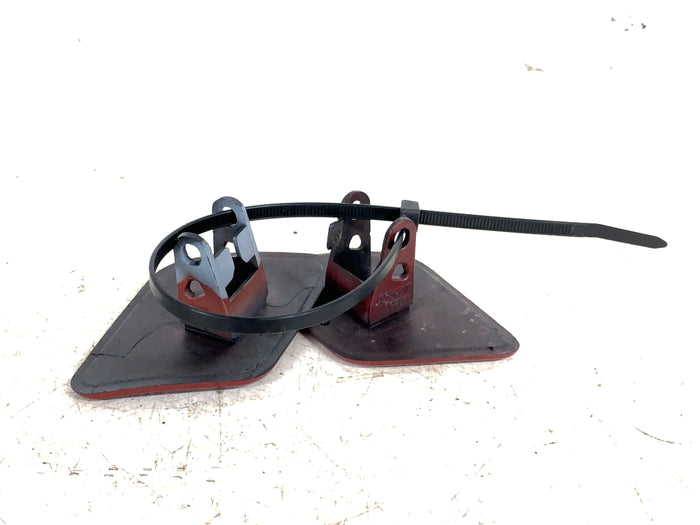 BMW E82 E88 135i 128i M Sport Front Bumper Headlight Washer Trim Covers Set Sedona Red Metallic (A79) 61677837431/61677837432 *DAMAGED*