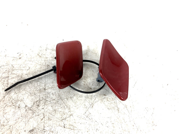 BMW E82 E88 135i 128i M Sport Front Bumper Headlight Washer Trim Covers Set Sedona Red Metallic (A79) 61677837431/61677837432 *DAMAGED*
