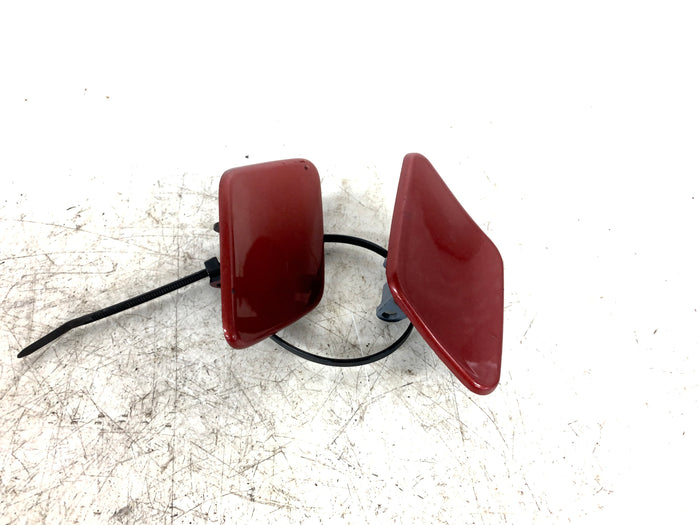 BMW E82 E88 135i 128i M Sport Front Bumper Headlight Washer Trim Covers Set Sedona Red Metallic (A79) 61677837431/61677837432 *DAMAGED*