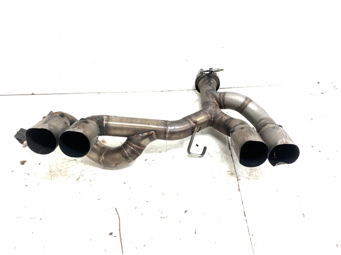 BMW E82 E88 135i N54 Custom Quad Exhaust Muffler Delete Tail Pipe