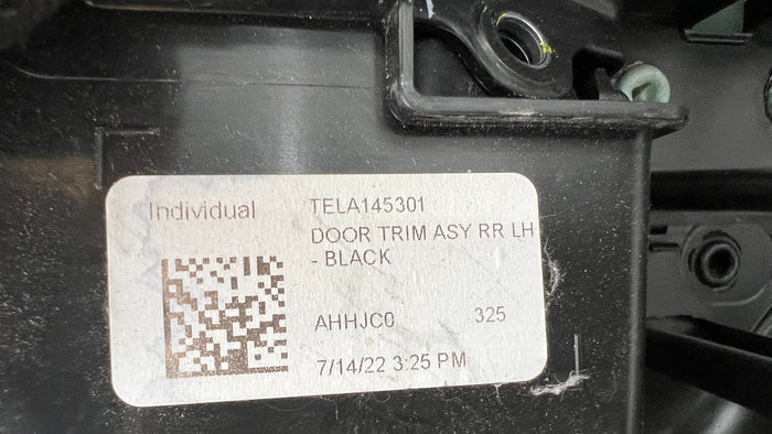 Tesla Model 3 Rear Left Door Panel Black 1588128-91-B