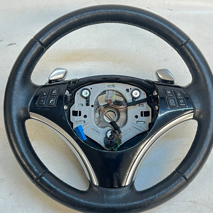 BMW E90 E91 E92 E93 3 Series Heated Leather Sport Steering Wheel W/Paddle Shift *DAMAGED*