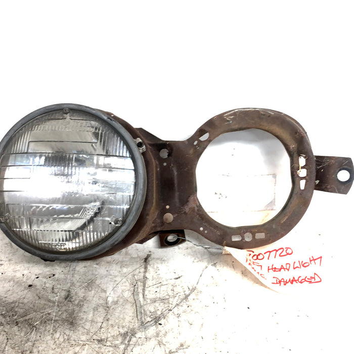 BMW E21 320i 323i 318i Left/Driver Side Sealed Beam Headlight W/Frame *DAMAGED*