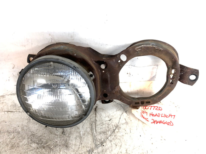 BMW E21 320i 323i 318i Left/Driver Side Sealed Beam Headlight W/Frame *DAMAGED*