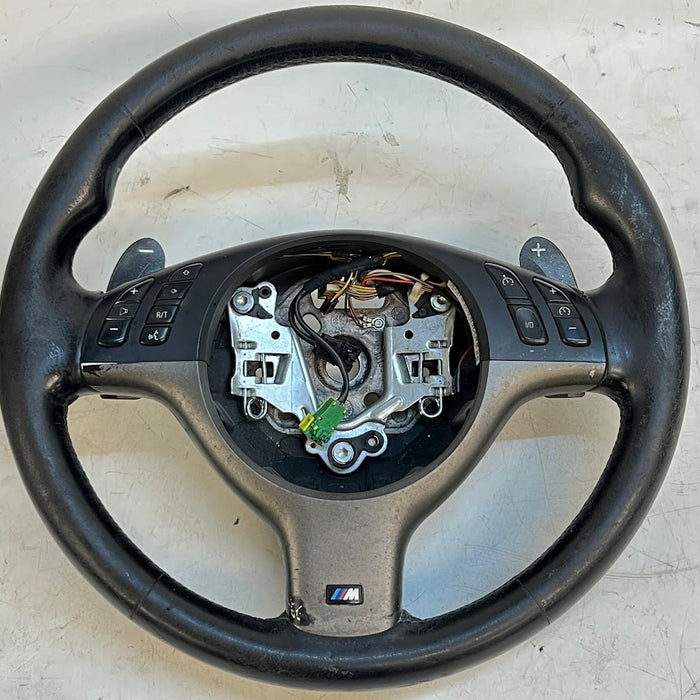BMW E46 M3 SMG Transmission Steering Wheel W/Paddles 2282222