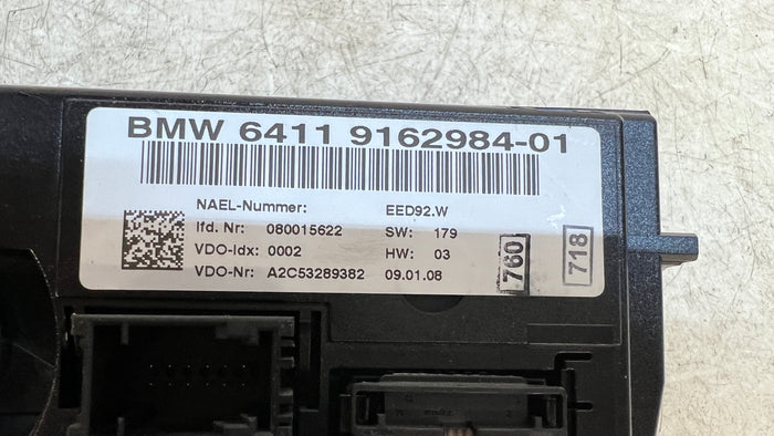 BMW E90 E91 E92 E93 3 Series HVAC Climate Control Panel/Heated Seat/Hill Descent Buttons 9162984
