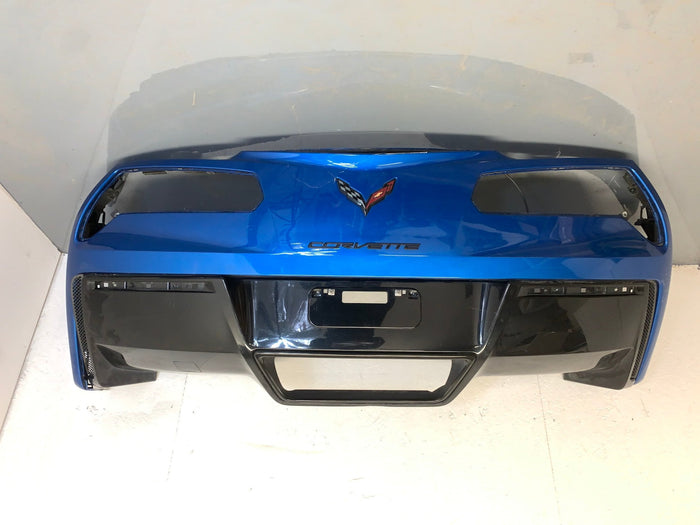 Chevrolet C7 Corvette Stingray Rear Bumper Cover Laguna Blue Tintcoat (G7H) 23452911