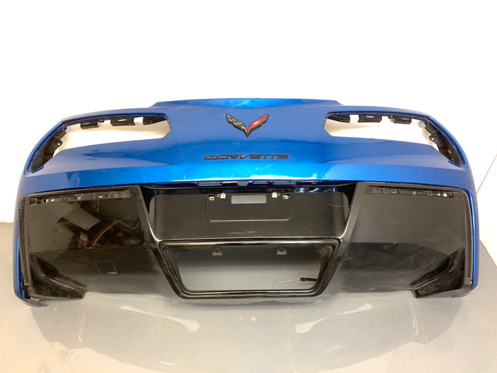 Chevrolet C7 Corvette Stingray Rear Bumper Cover Laguna Blue Tintcoat (G7H) 23452911