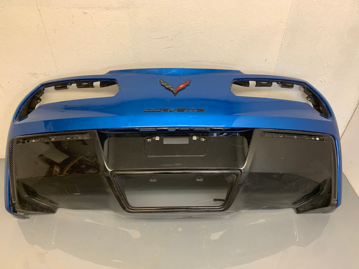 Chevrolet C7 Corvette Stingray Rear Bumper Cover Laguna Blue Tintcoat (G7H) 23452911