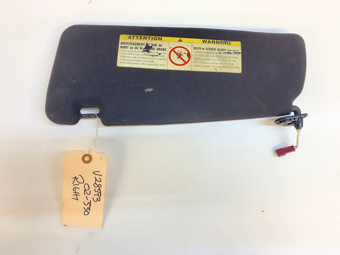 BMW E46 M3 M Sport/ZHP Coupe/Sedan/Wagon Right Side Black Cloth Sun Visor 51167902804