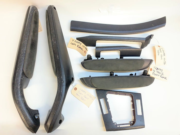 BMW E46 M3 330Ci 325Ci ZHP M Sport Coupe Black Cube & Alcantara Trim Set 51417904069/51417890899/51437901791/51437891691/51417902873