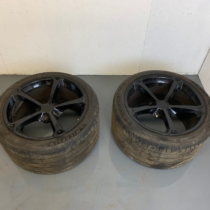 2015 Chevrolet Corvette C7 Rear Aftermarket Wheels Pair 19in x 12in *Damaged*