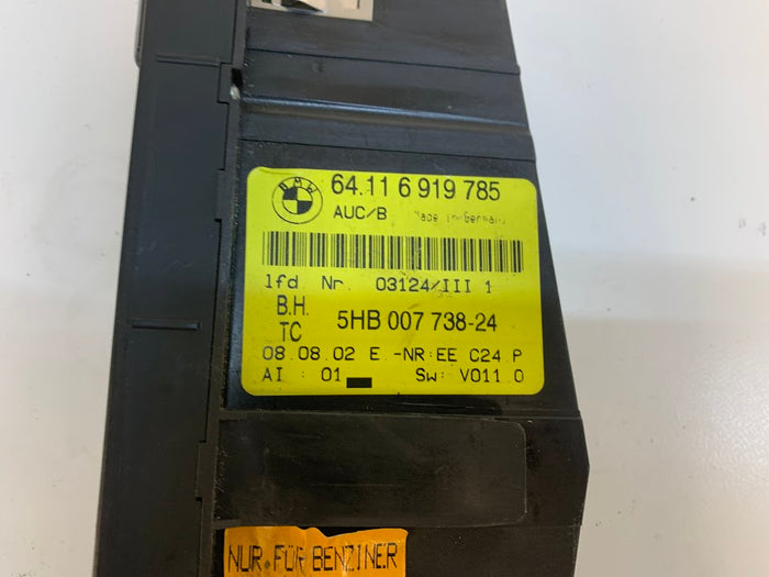 BMW E46 M3 330ci 328ci 325ci 323ci Automatic HVAC Climate Control Panel Buttons 64116919785