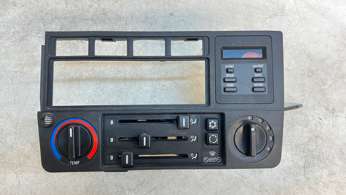 BMW E30 325i 323i 320i 318i Climate Control Switch Panel 6 Button OBC 64111385879