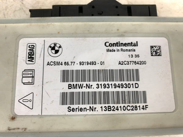 BMW F32 F31 F30 F34 4 & 3 Series Airbag Control Module 9319493